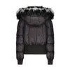 Full fur black with white strips bomber by Scotch Bonnet