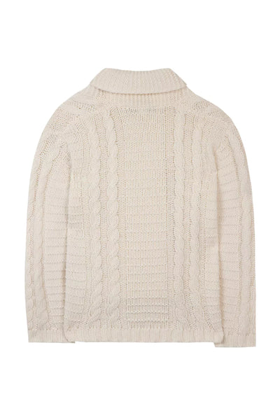 Cable white sweater blazer by Tartine Et Chocolat