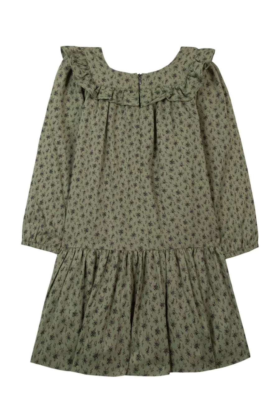 Kaki Ruffle Dress by Tartine Et Chocolat