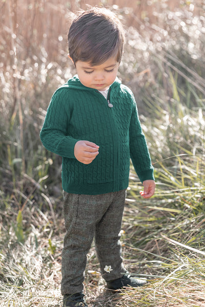 Houndstooth green pants by Tartine Et Chocolat
