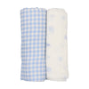 Take me home blue muslin swaddle set by Bee & Dee