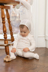 Take me home pink footie + bonnet by Bee & Dee