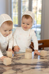 Take me home pink footie + bonnet by Bee & Dee