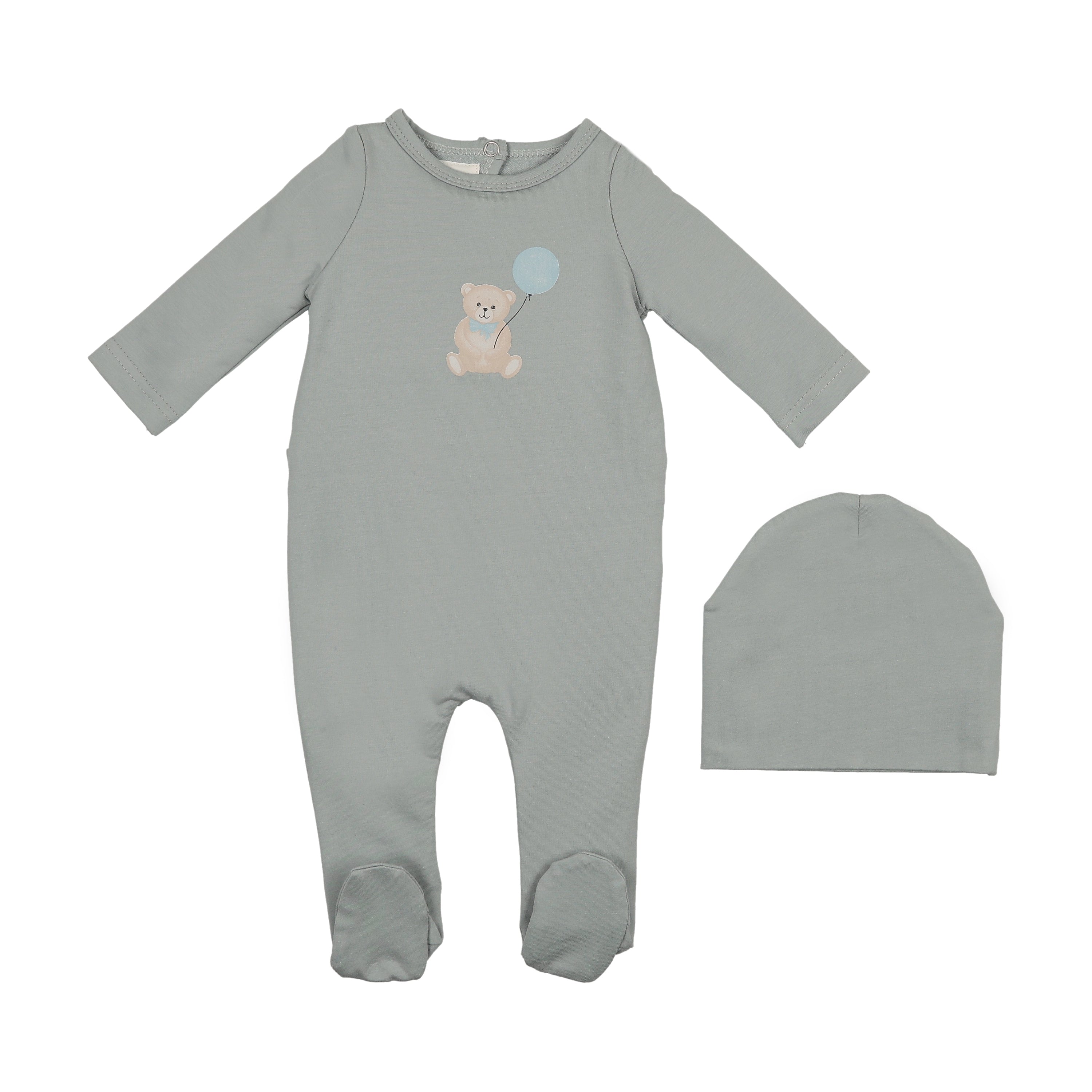 Maniere Teddy printed blue footie