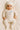 Maniere Teddy printed white footie + beanie