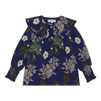 Floral blue blouse by Christina Rohde