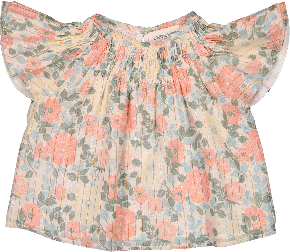 Vintage flower pink blouse legging set by Louis Louise