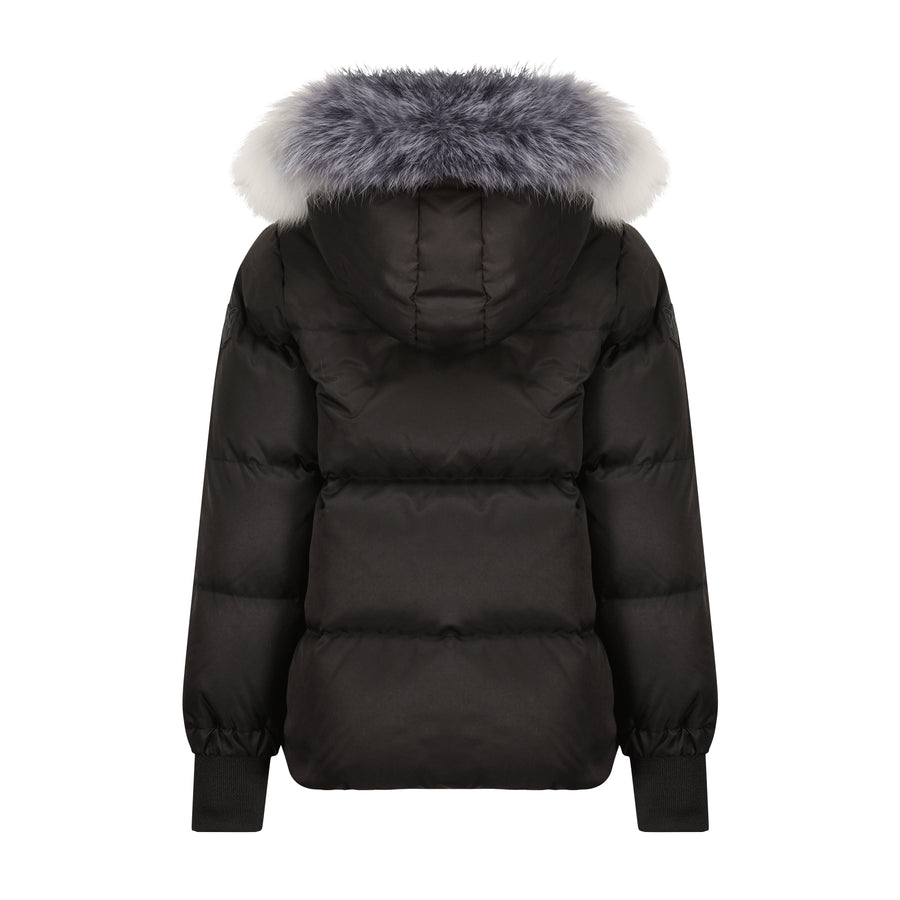 Ombre fur black fleece coat by Scotch Bonnet