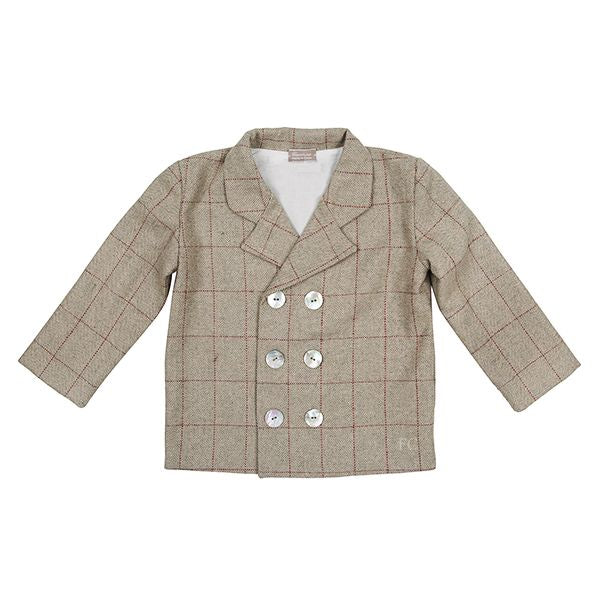 Check knit blazer by Carmina