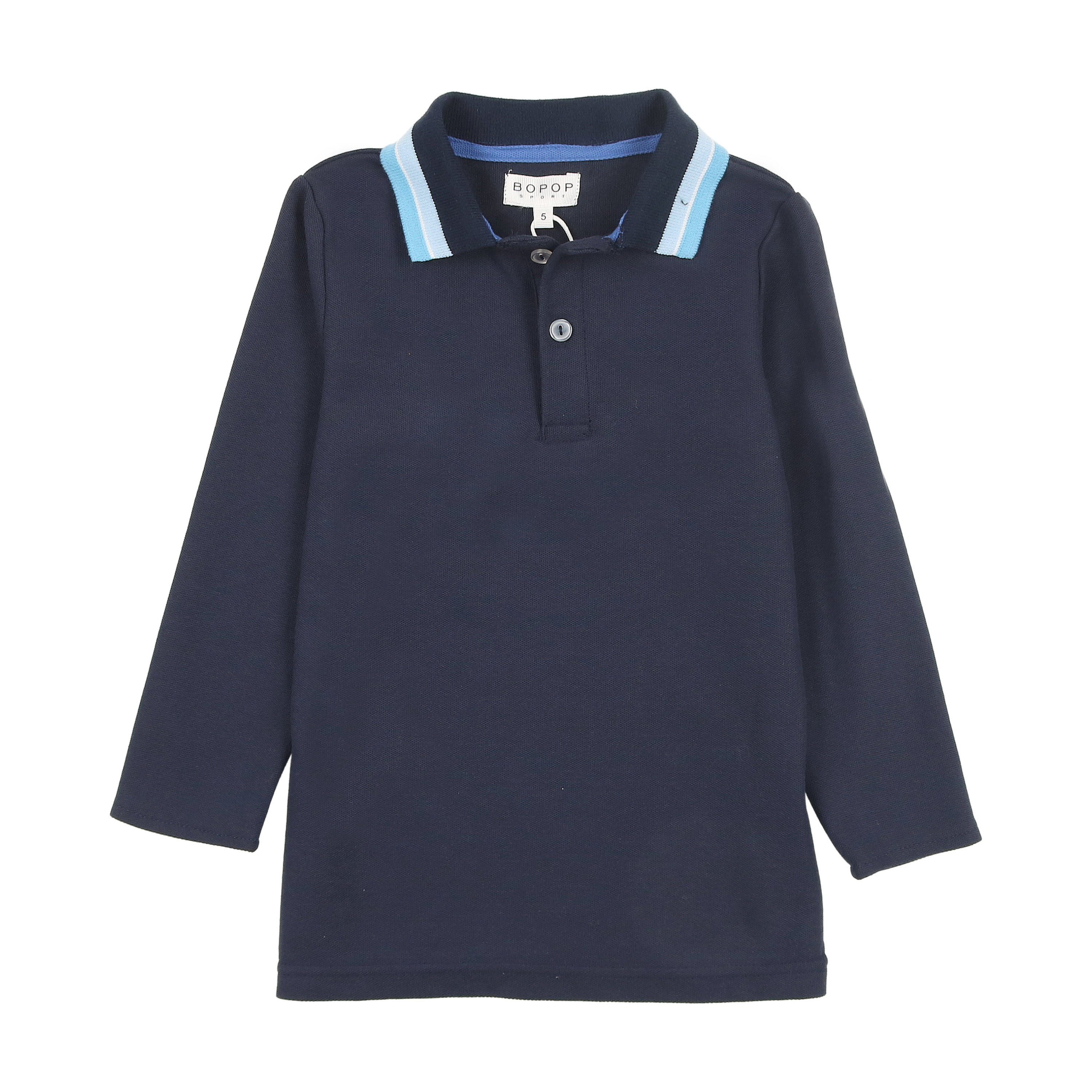 Bopop Navy blue stripes polo