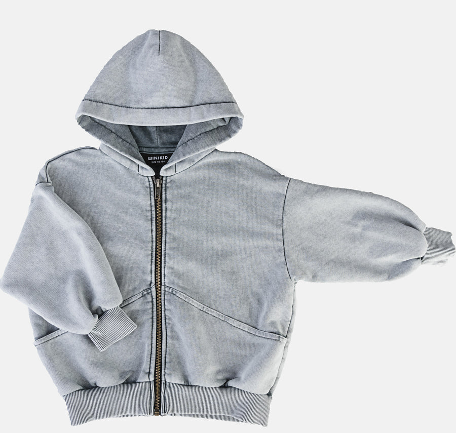 Vintage grey pocket hoodie by Minikid