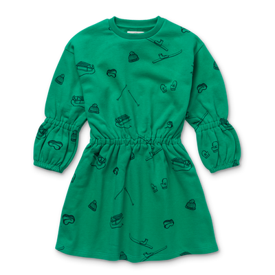 Ski print green dress by Sproet & Sprout