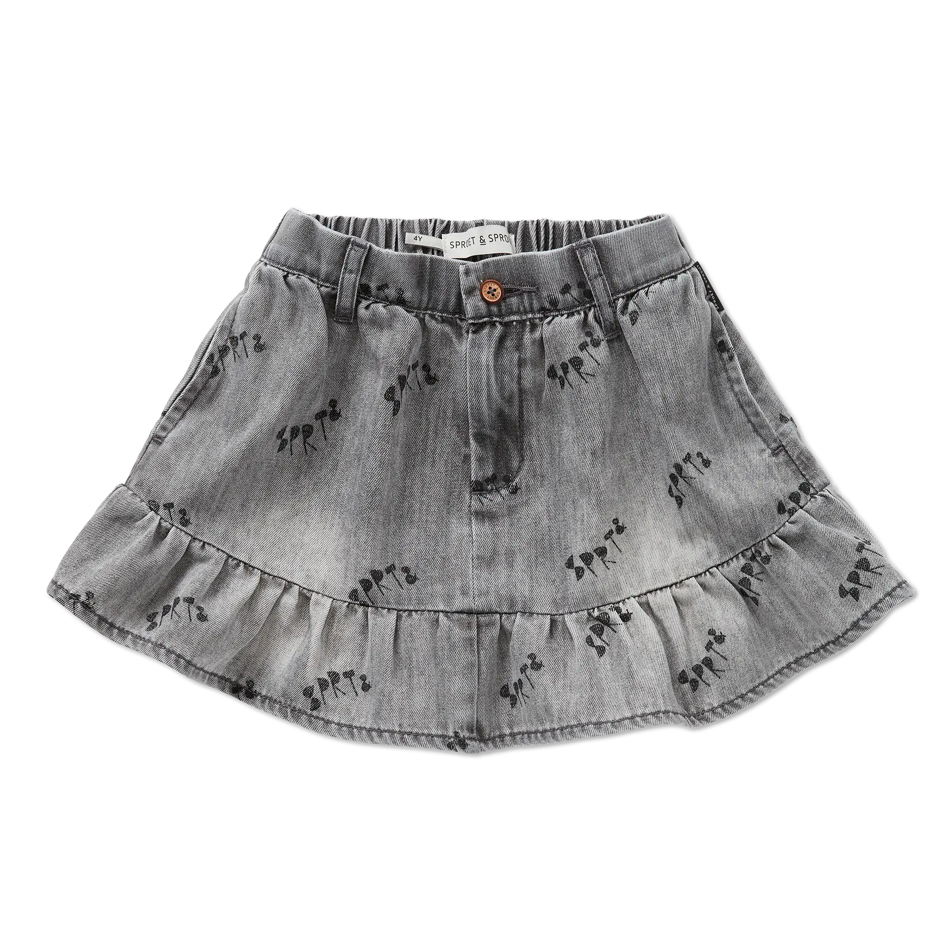 Sproet & Sprout Grey denim skirt