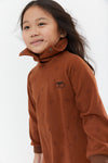 Optical brown dress by Crew Kids