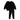 Lil Legs Velour black sweatshirt set