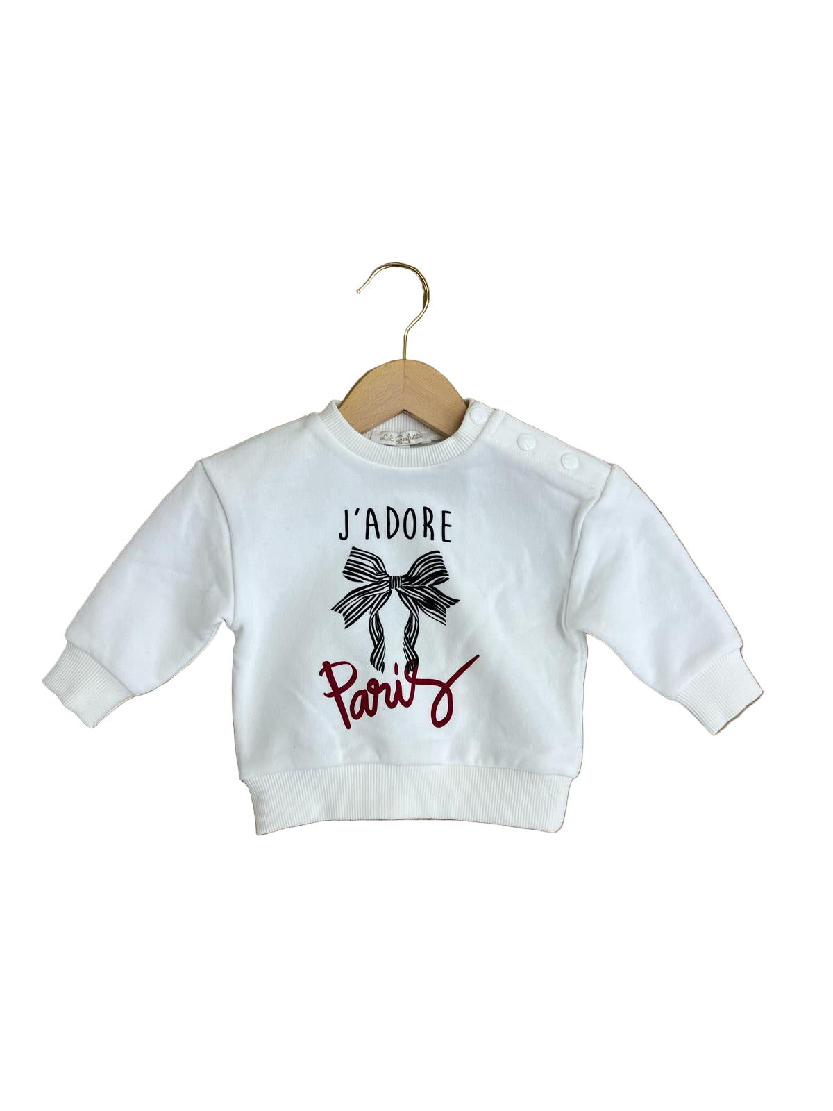 Lili Gaufrette L'adore paris ecru sweatshirt