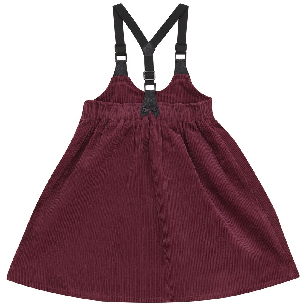 Calla Lili Juniper rae cranberry suspender dress