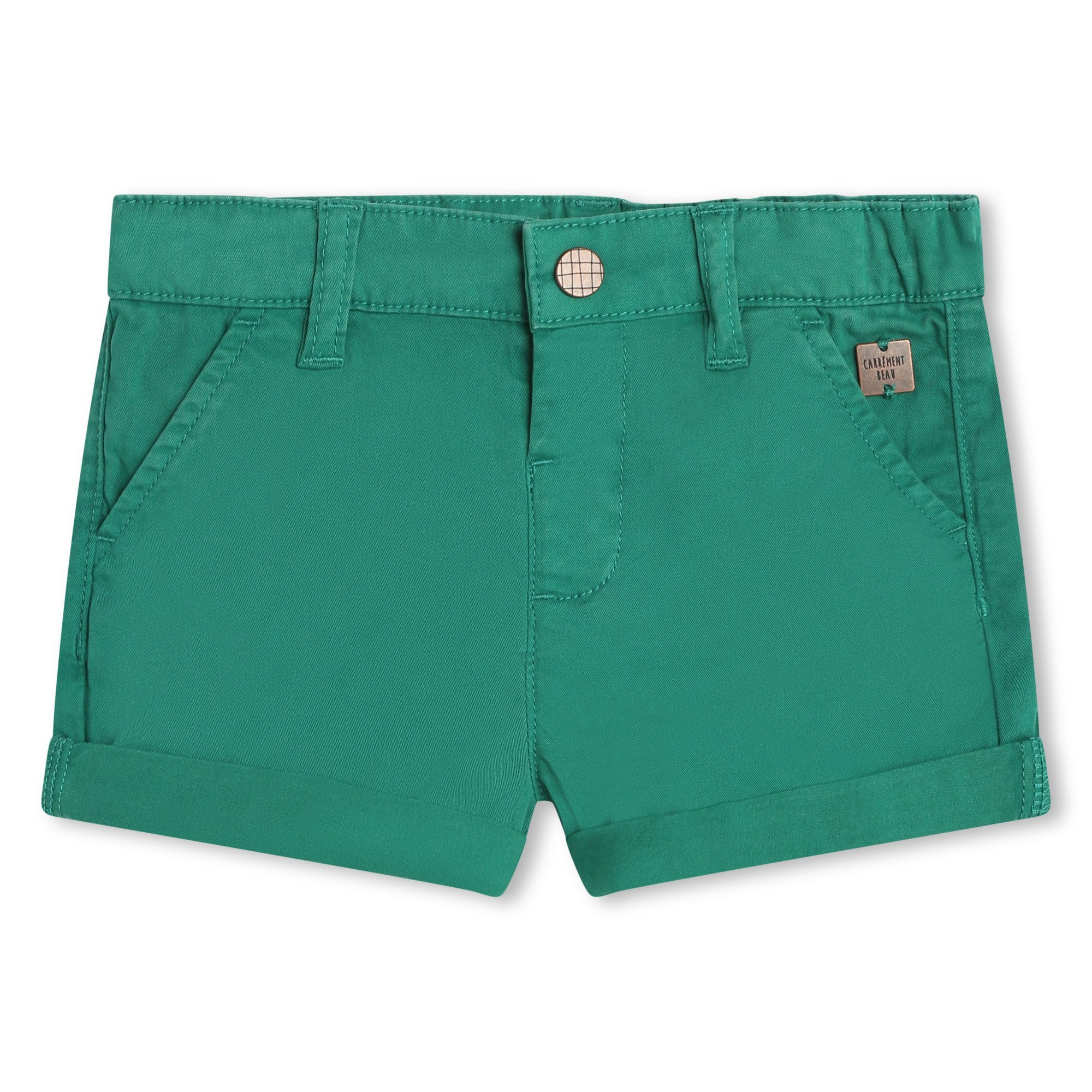 Lime twill cotton shorts by Carrement Beau