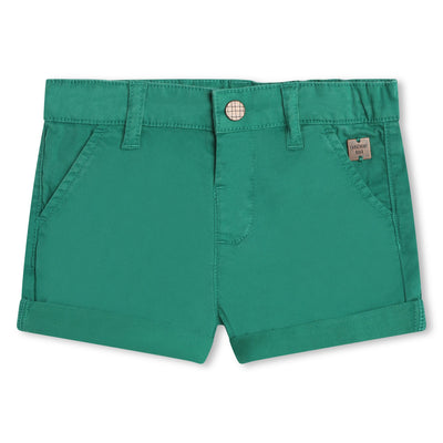 Lime twill cotton shorts by Carrement Beau