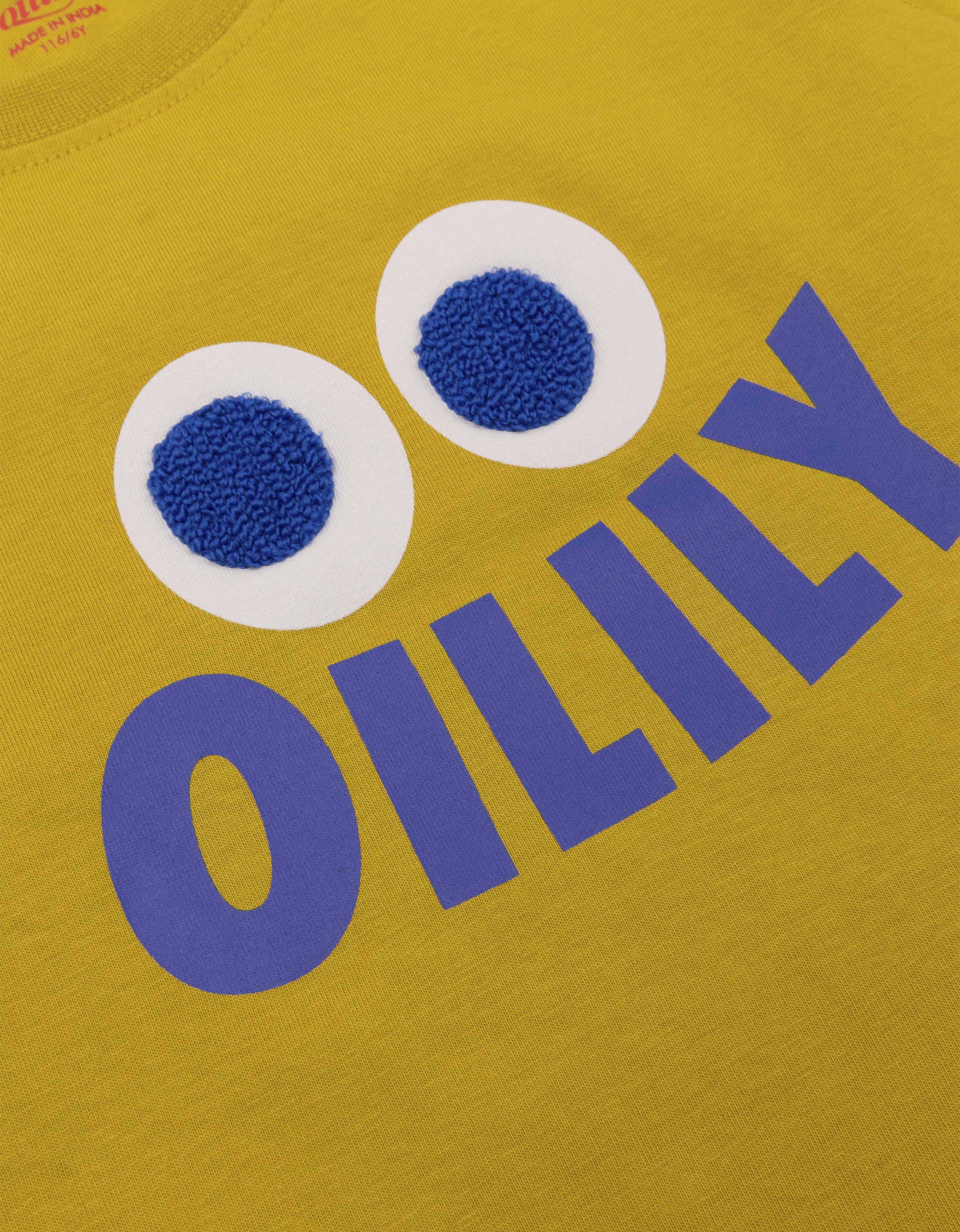 Oilily Eyes print olive t-shirt
