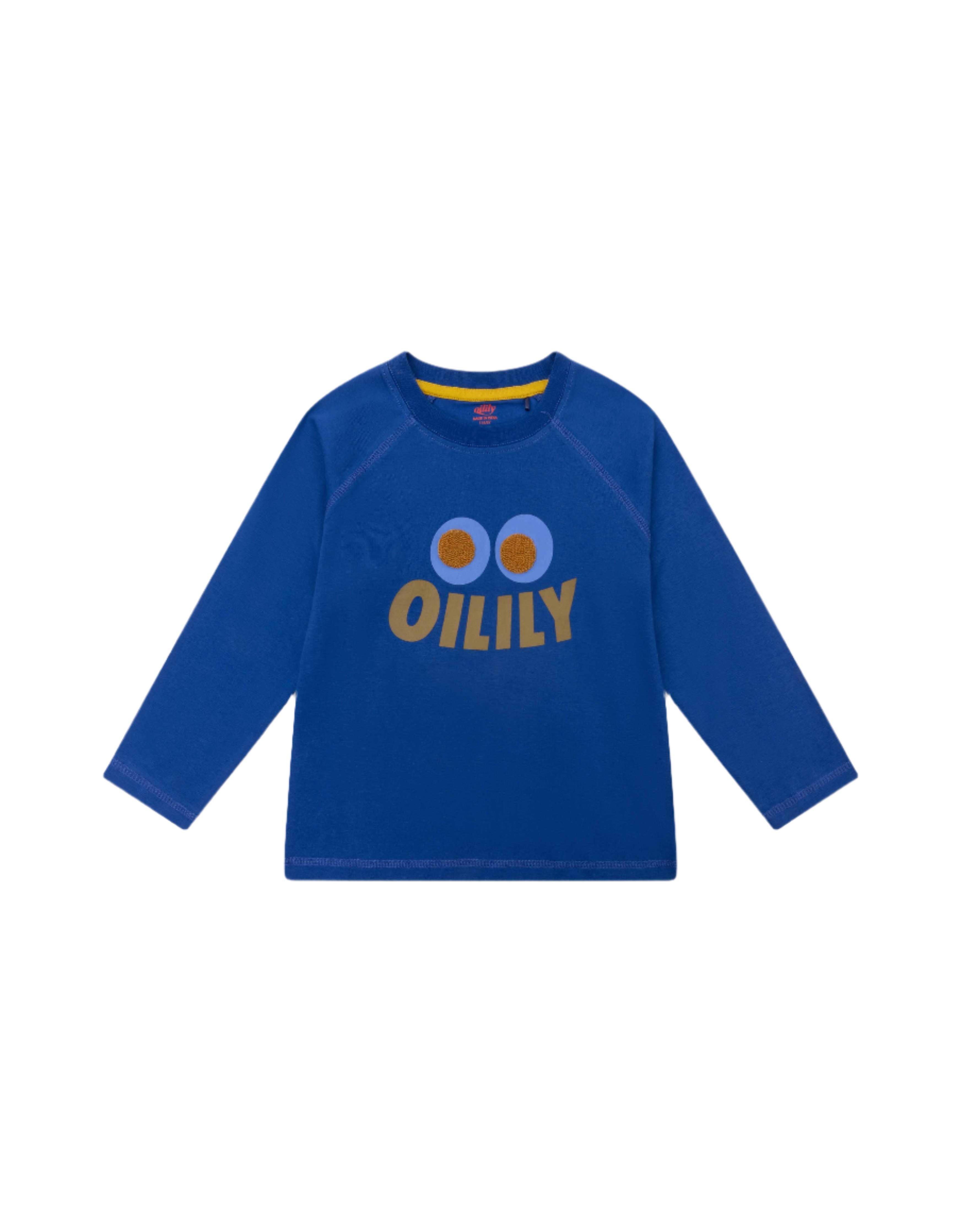 Oilily Eyes print blue t-shirt