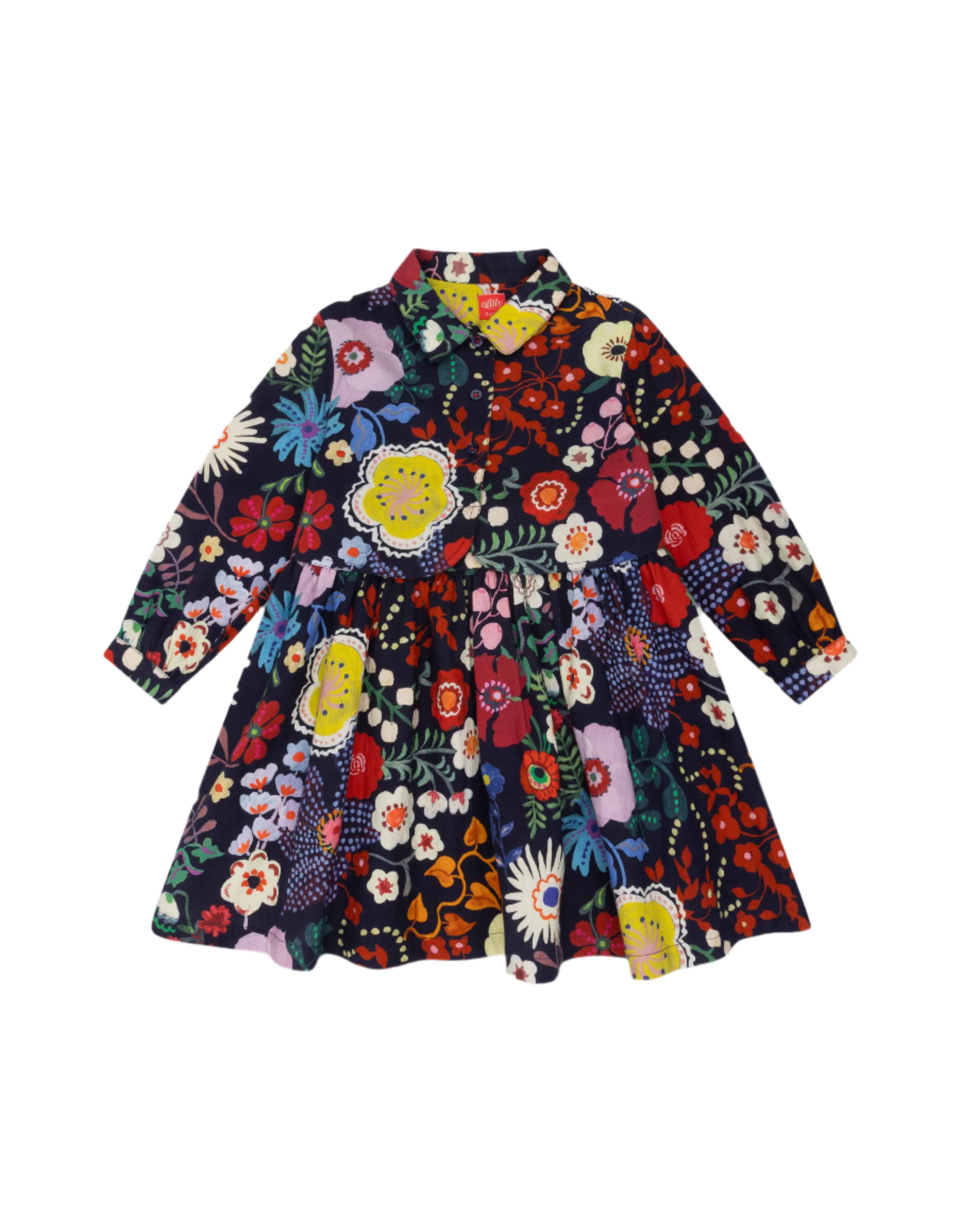 Oilily Multi navy floral tie back dress
