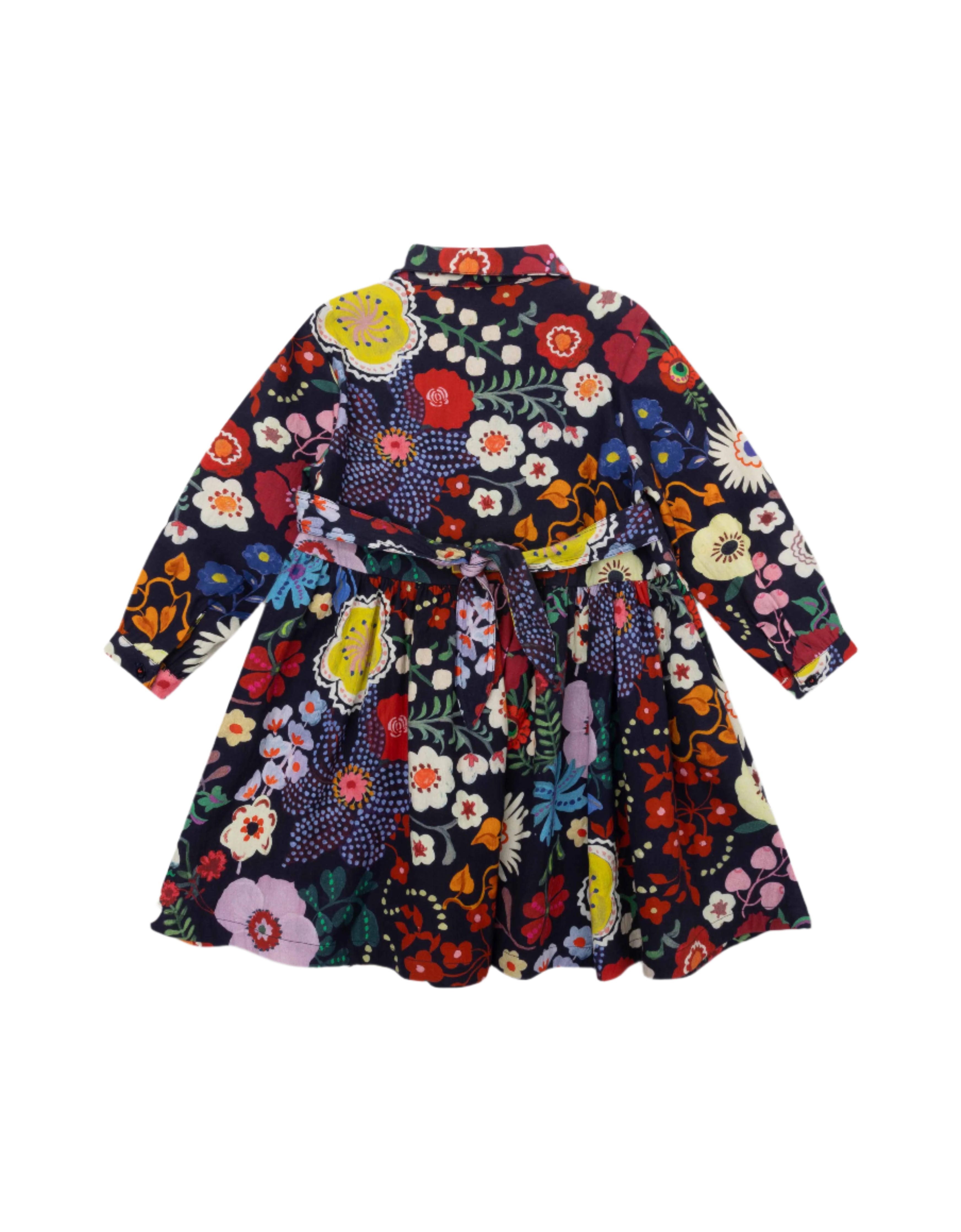 Oilily Multi navy floral tie back dress
