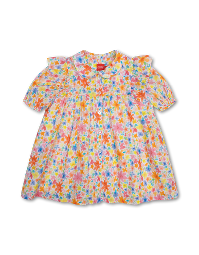 Watercolor flower print button down dress by Oilily