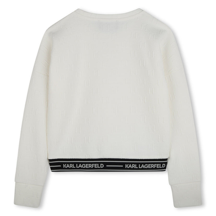 Jacquard embossed sweatshirt by Karl Lagerfeld