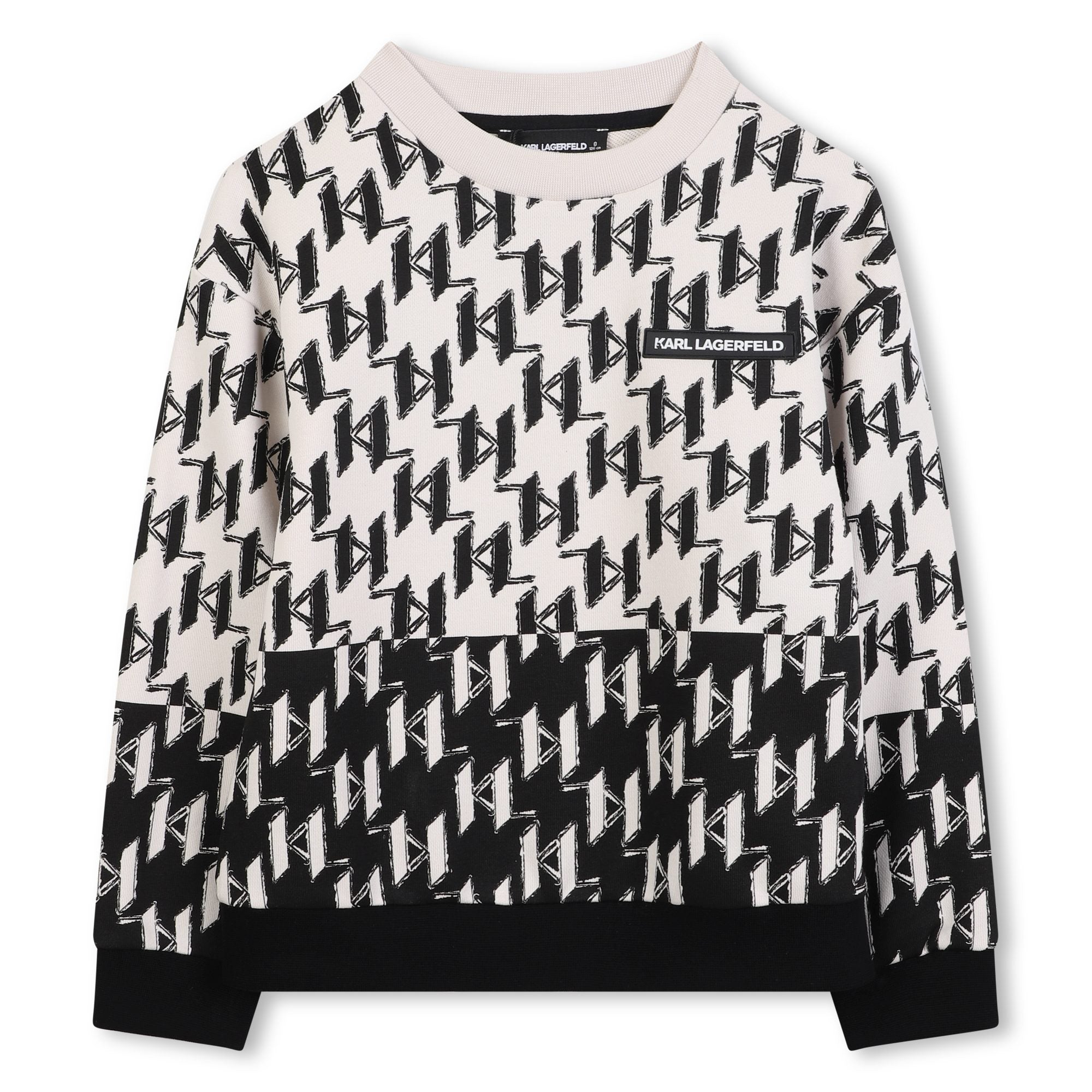 Karl Lagerfeld Half contrast logo sweatshirt