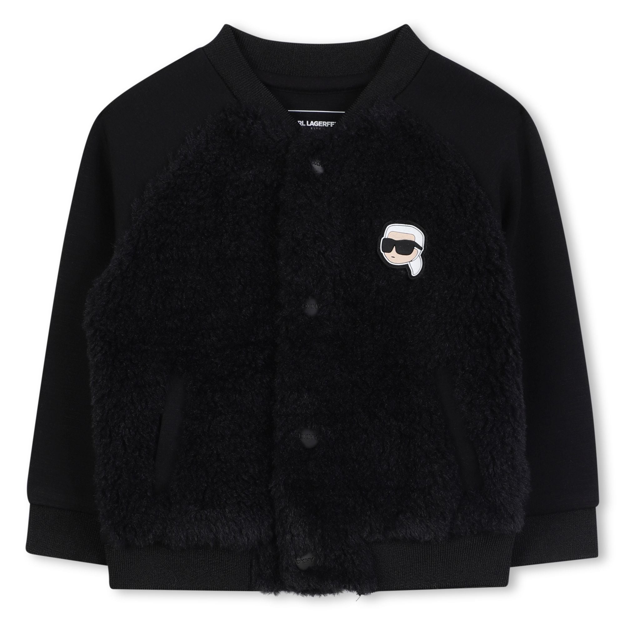 Karl Lagerfeld Fur button up sweatshirt