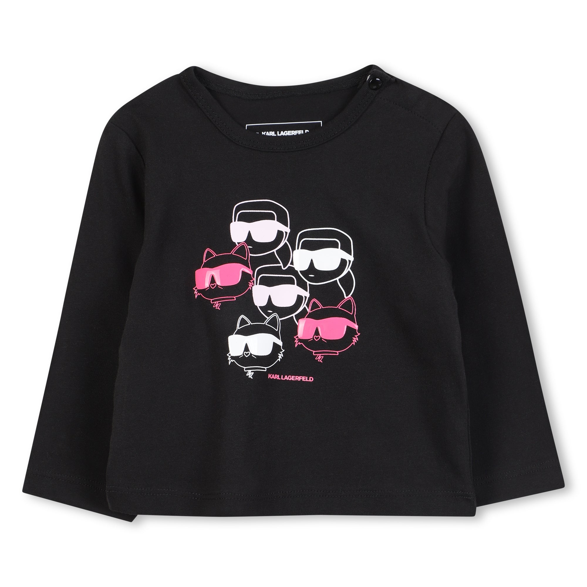 Karl Lagerfeld Graphic pink glasses t-shirt