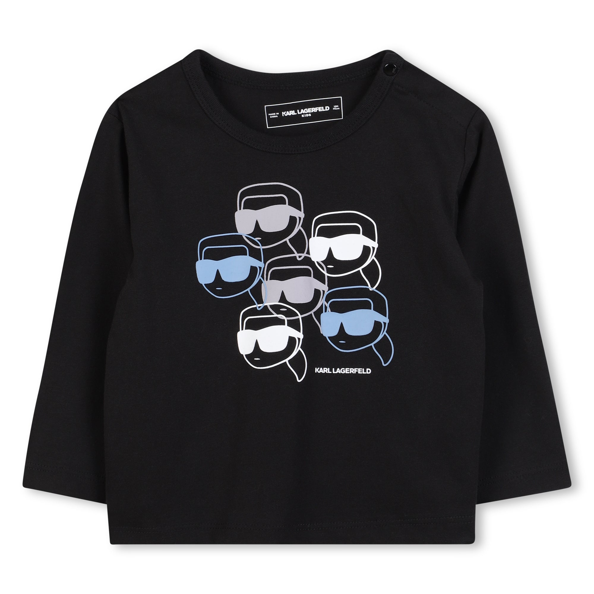 Karl Lagerfeld Graphic blue glasses t-shirt
