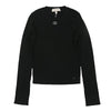Black ribbed knit sweater by Twinset