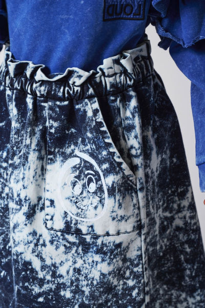 Follies blue stained skirt by Loud