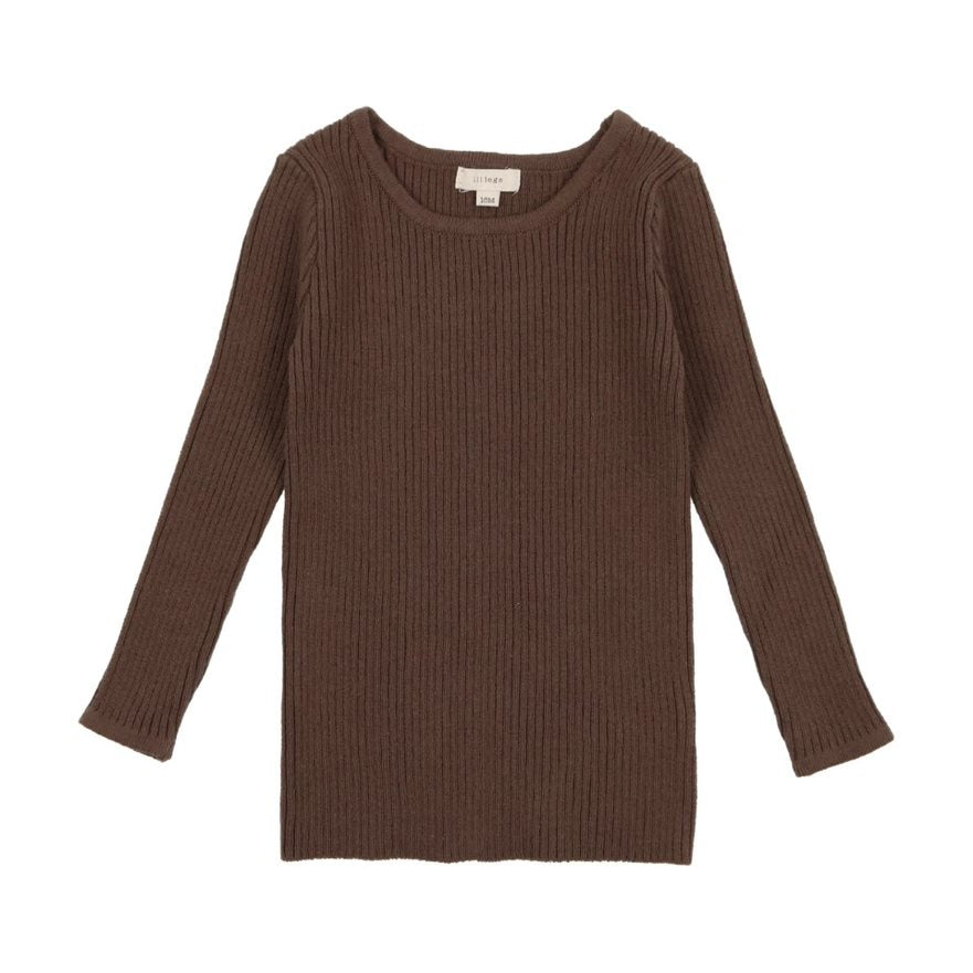 Crewneck brown knit sweater by Lil Leggs