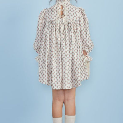 Cord flat pleat tiered babydoll dress by Petite Amalie