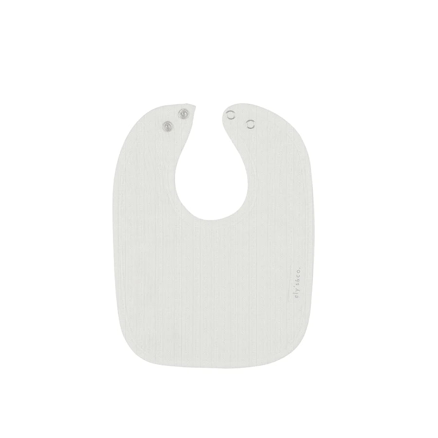 Pointelle cream bib by Ely's & Co