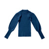 Puff Sleeves Teal Sweater by Zaikamoya