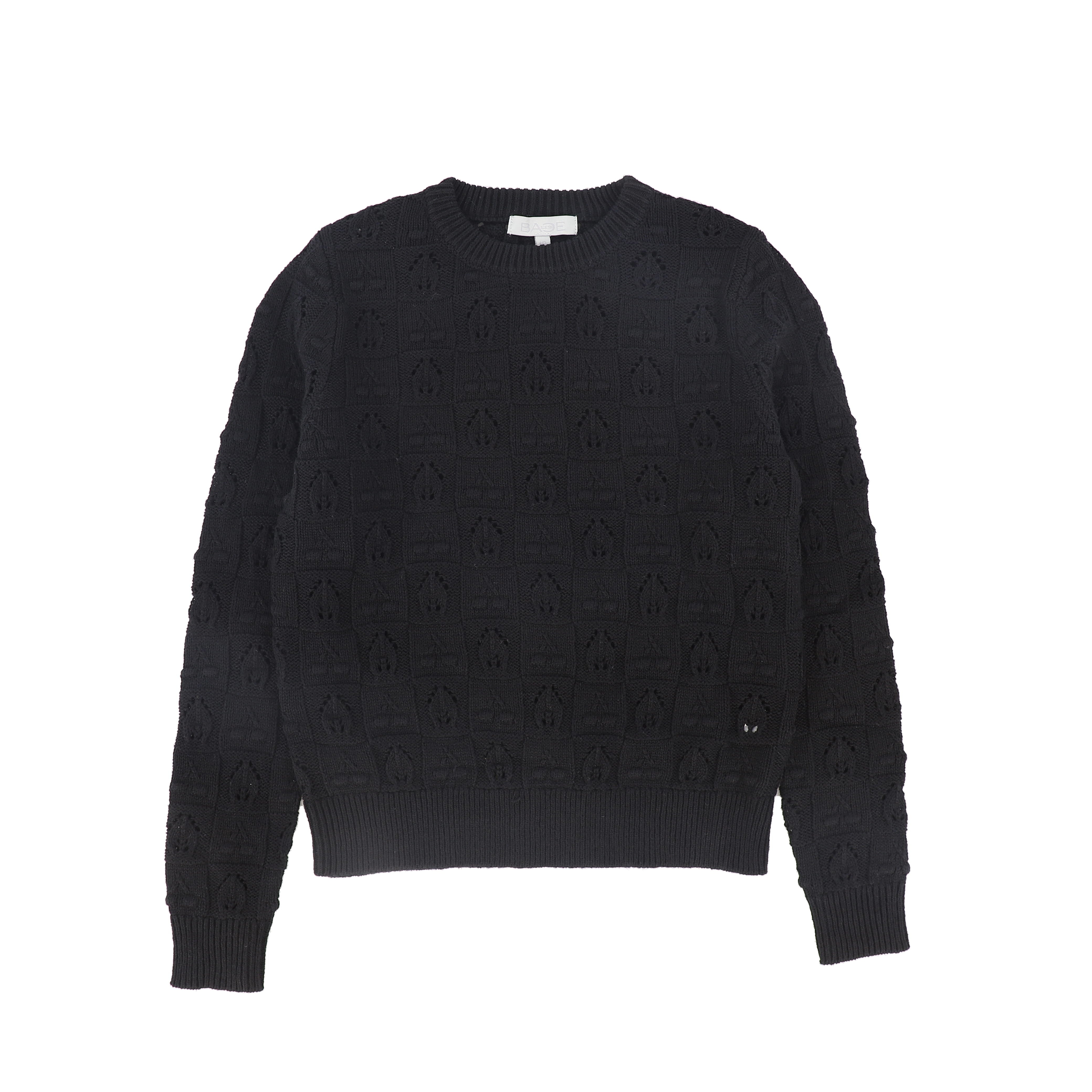 Bace Checked black bubble sweater