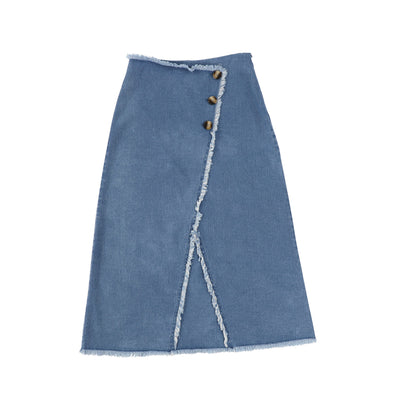 Wrap maxi denim skirt by Bamboo
