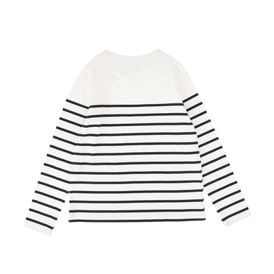 Striped white tee by Bamboo