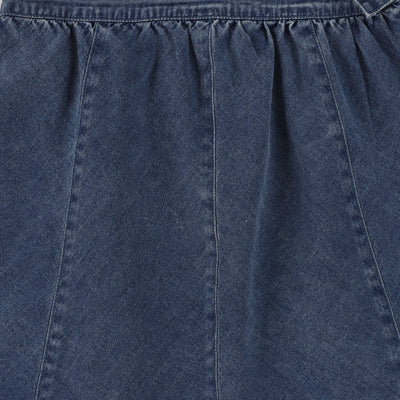Panel denim short skirt by Bamboo