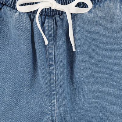 String tie denim shorts by Bamboo
