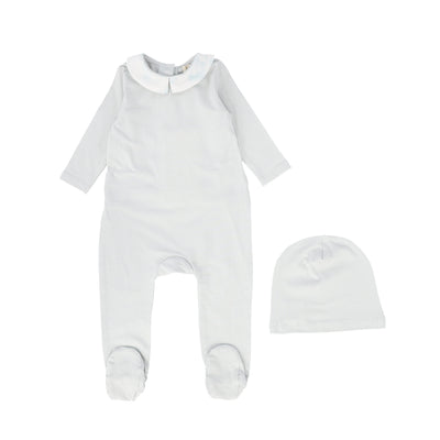Toile blue peter pan footie by Bebe Jolee