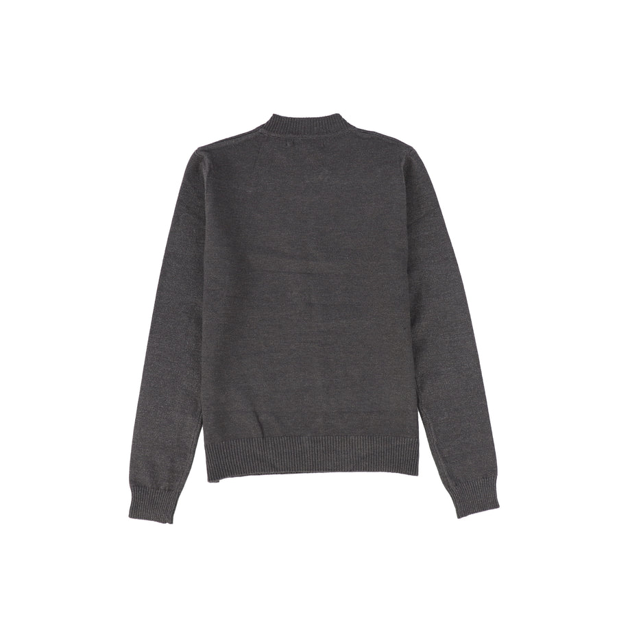 Charcoal crewneck knit sweater by Bace