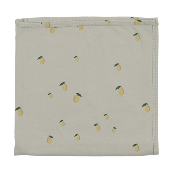 Lemon printed mint blanket by Lilette