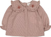 Twill brushed check blouse by Louis Louise