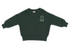 V applique green sweatshirt by Lil Leggs