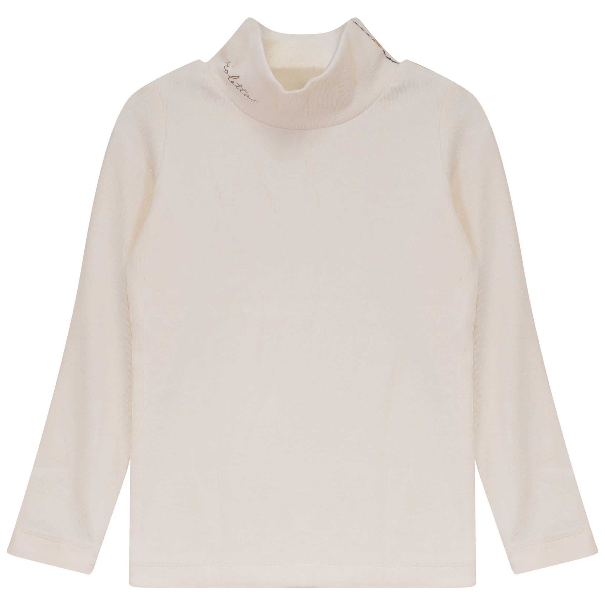 Calla Lili Mock neck cream t-shirt